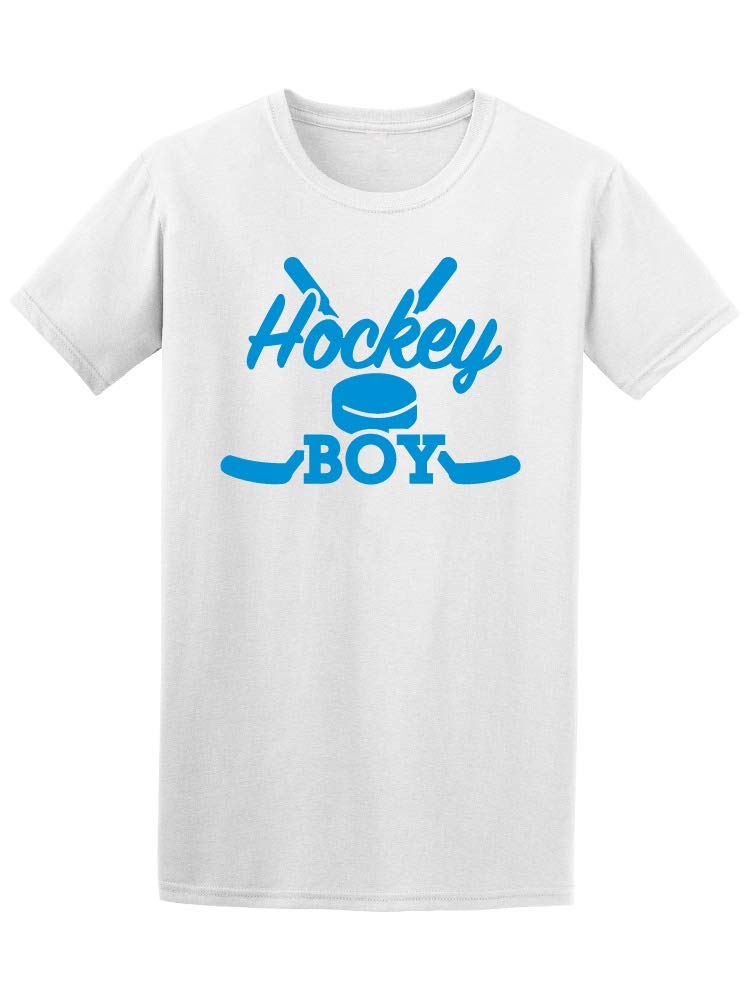 Hockey Boy Sports Graphic T-Shirt for Men - White Cotton Tee - Perfect for Hockey Games, Casual Wear & Sports Fans