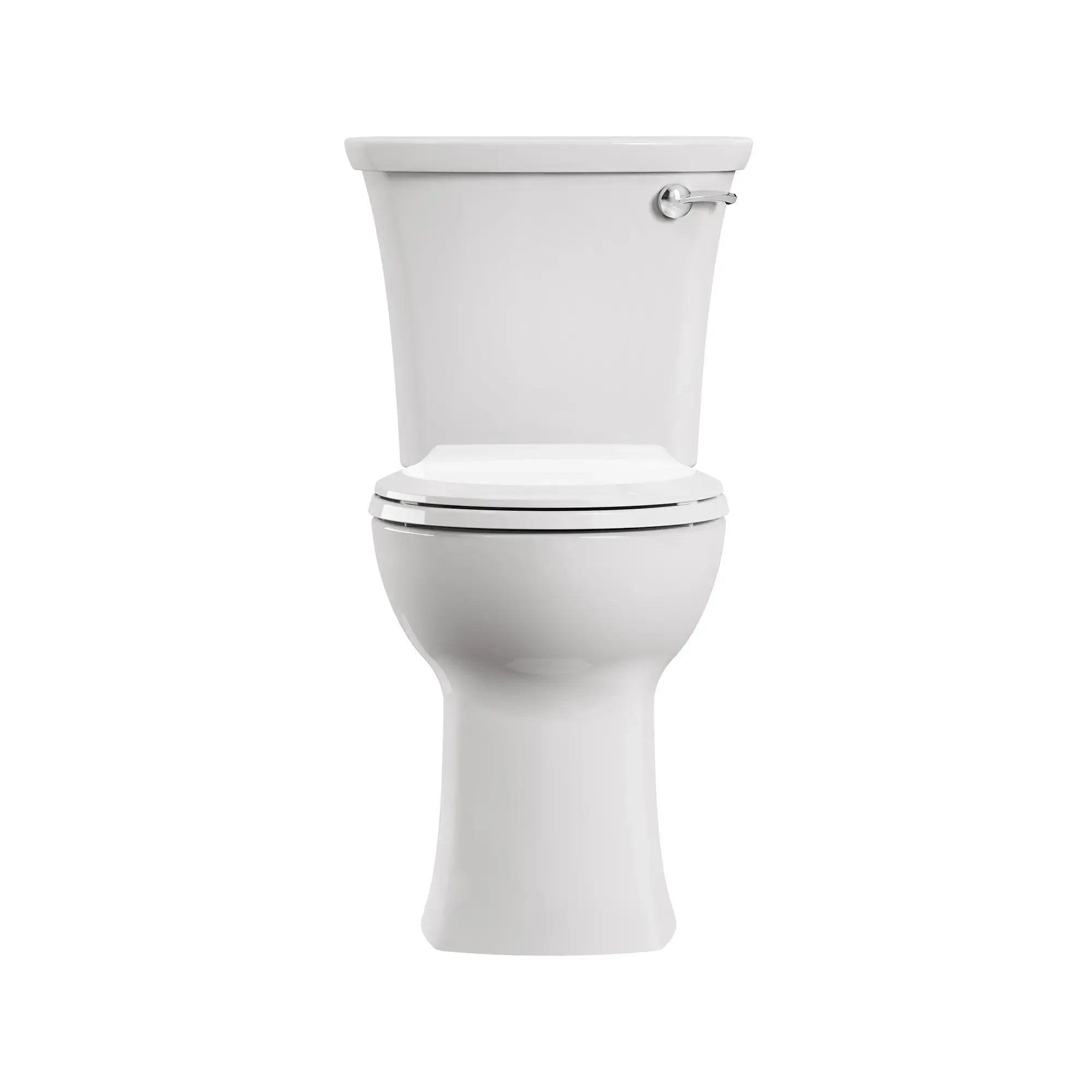 Edgemere® Two-Piece 1.28 GPF/4.8 LPF Round Front Right-Hand Trip Lever Toilet with Seat & Wax Ring - Water Efficient Chair Height Toilet for Small Bathrooms & Powder Rooms