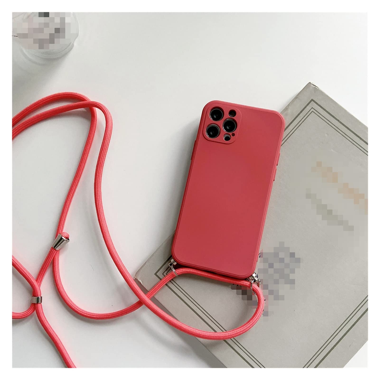 Premium Liquid Silicone Crossbody Necklace Strap Lanyard for iPhone 13/12/11 Pro/X/XR/XS Max/7/8 Plus - Soft Phone Case with Adjustable Cord (Dark Color, iPhone 11 Pro Max Size) - Perfect for Gym, Travel & Hands-Free Convenience
