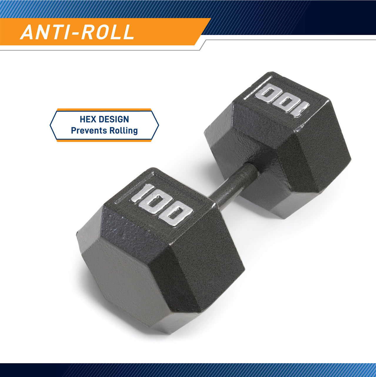 Marcy 100lb Hex Dumbbell Set - Premium Cast Iron Weight for Strength Training | Home Gym Equipment for Men & Women | Perfect for Weightlifting, CrossFit, and Muscle Building Workouts