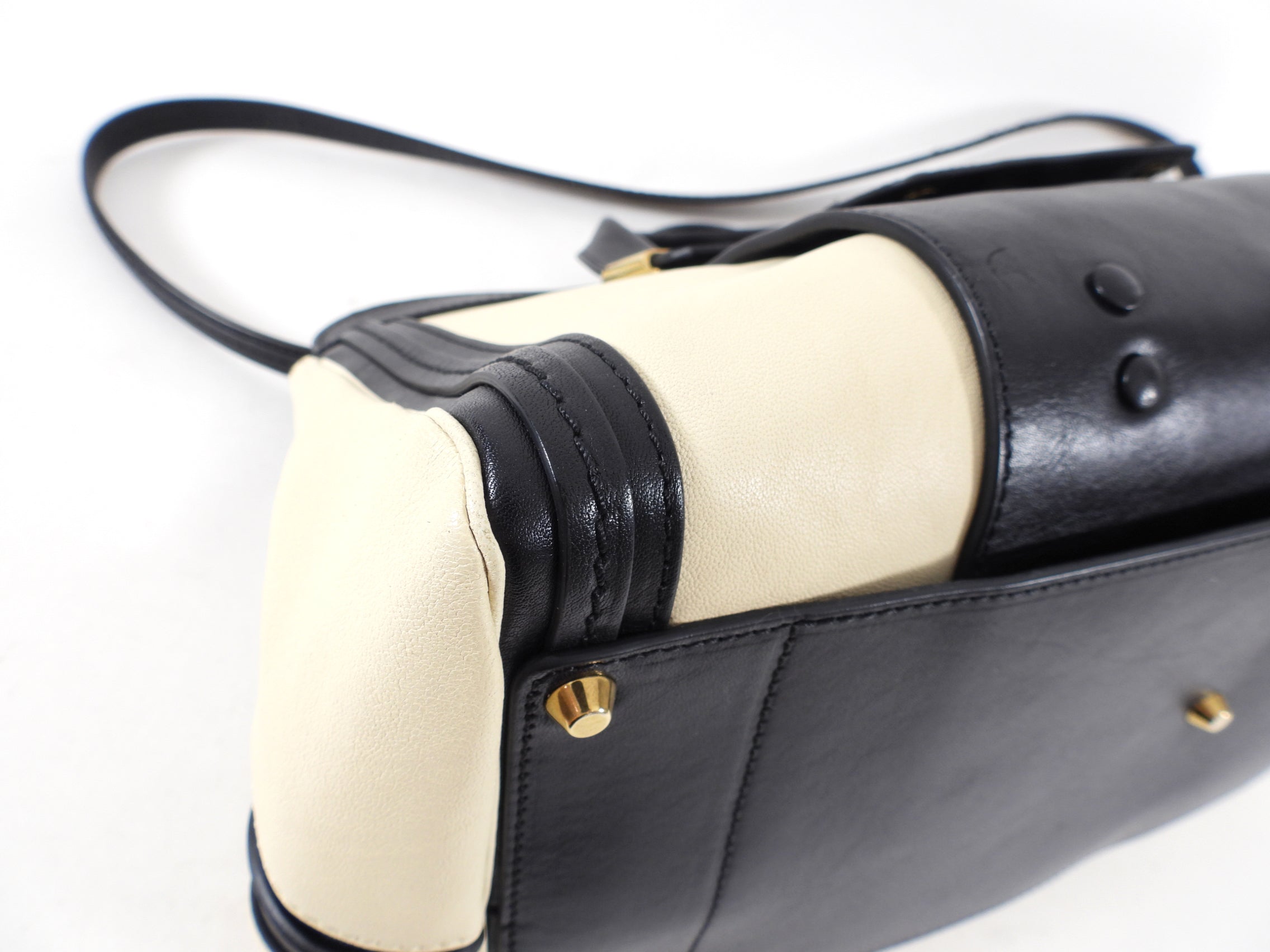 Chloe Alice Ivory and Black Two Tone Shoulder Bag for Women - Elegant Crossbody Purse for Work, Travel & Everyday Use