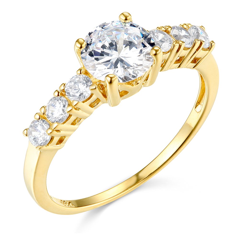 14K Yellow or White Gold Solid Wedding Engagement Ring for Women - Elegant Bridal Jewelry for Proposals, Anniversaries & Special Occasions