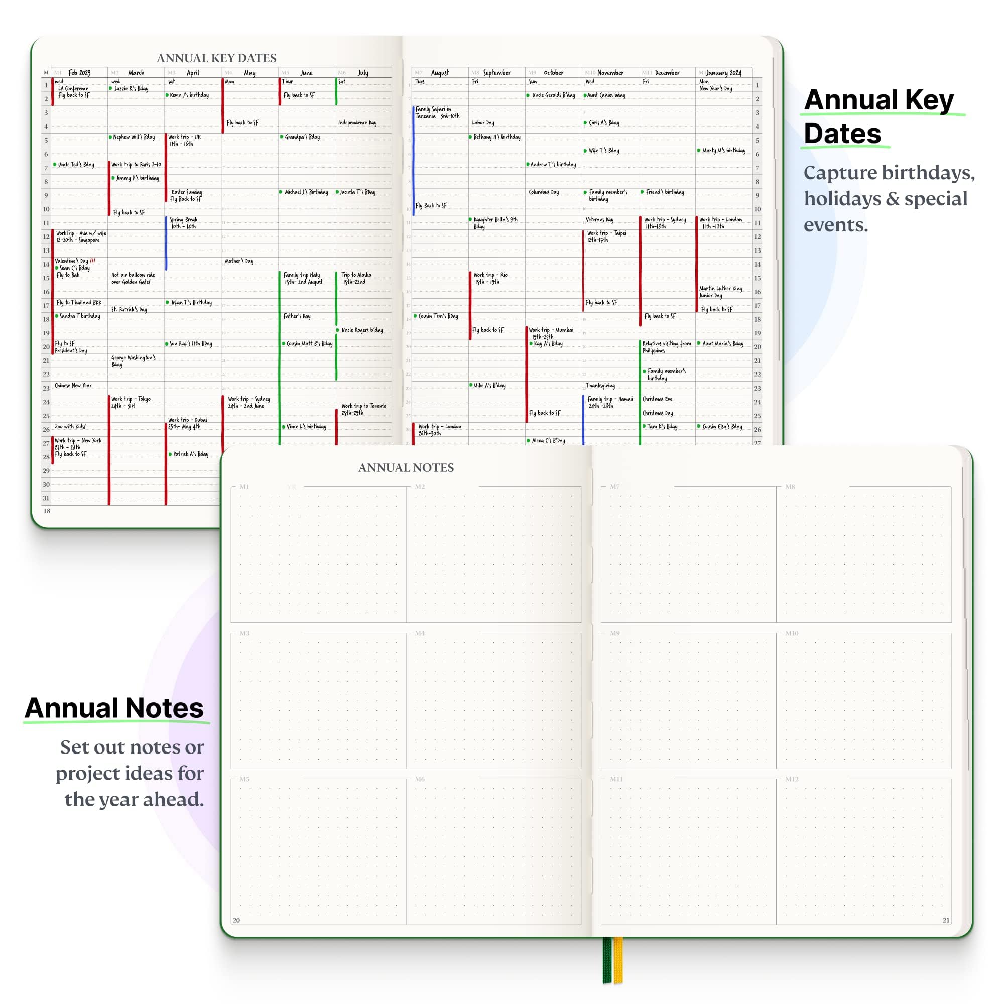 Roterunner B5 Purpose Planner Notebook 7.5
