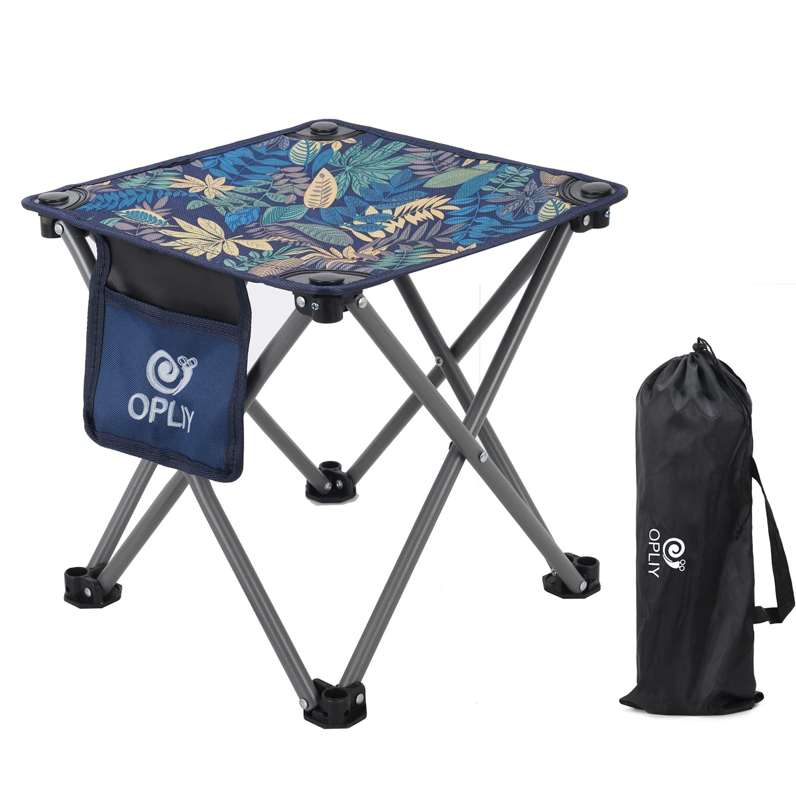 Opliy Folding Camping Stool - 13.5 Inch Portable Lightweight Chair for Outdoor Adventures, Camping, Fishing, Hiking, Gardening & Beach - Compact Travel Seat with Carry Bag - Perfect for Picnics, Backpacking & Tailgating