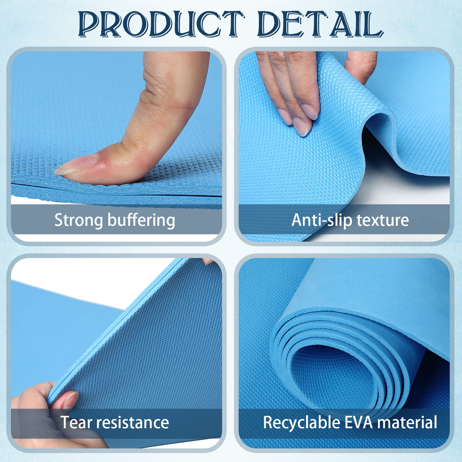 10 Pack Non-Slip Yoga Mats Bulk - 68