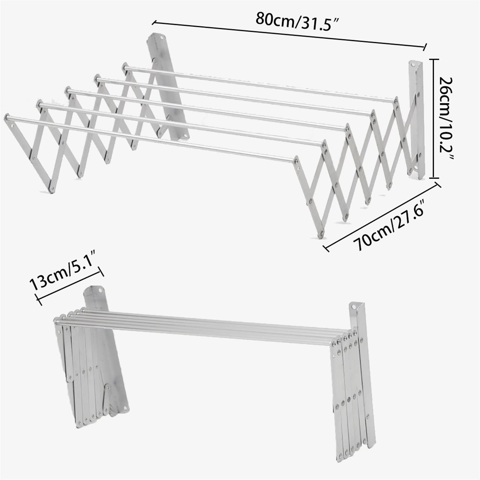 Foldable Aluminum Alloy Clothes Airer & Dryer Rack - Energy Saving, Space Saving, High Capacity Multi-Functional Laundry Hanger for Indoor/Outdoor Drying | Perfect for Apartments, Dorms & Small Spaces