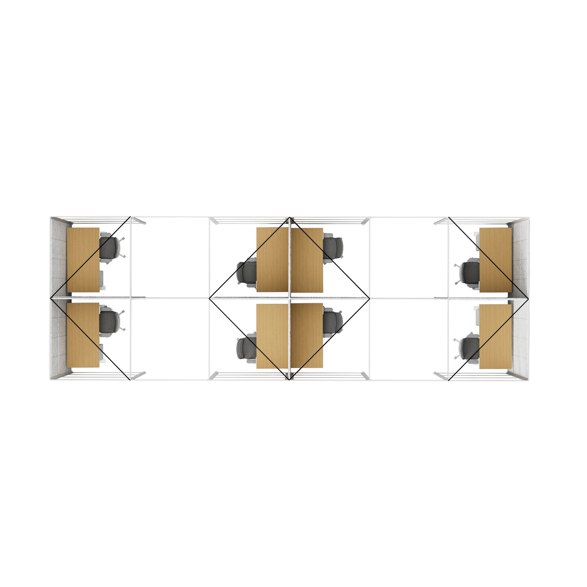 PoppinSpaces Hive Space for 8 - Modular Office Desk Organizer with 8 Compartments for Pens, Pencils & Supplies | Perfect for Home Office, School & Workspace Organization