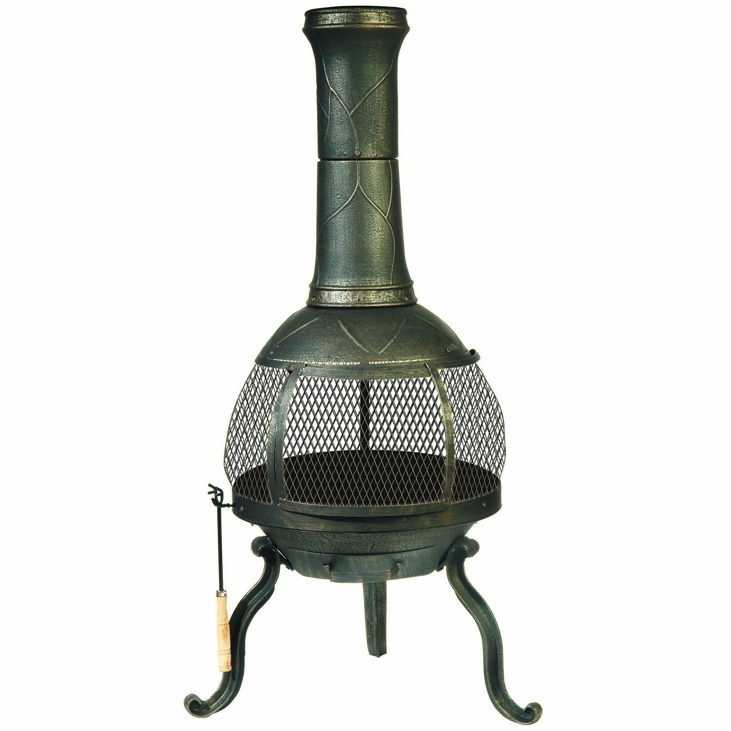 Deckmate Sonora Outdoor Chimenea Fireplace Model 30199 - Patio & Backyard Fire Pit for Cozy Evenings & Outdoor Gatherings