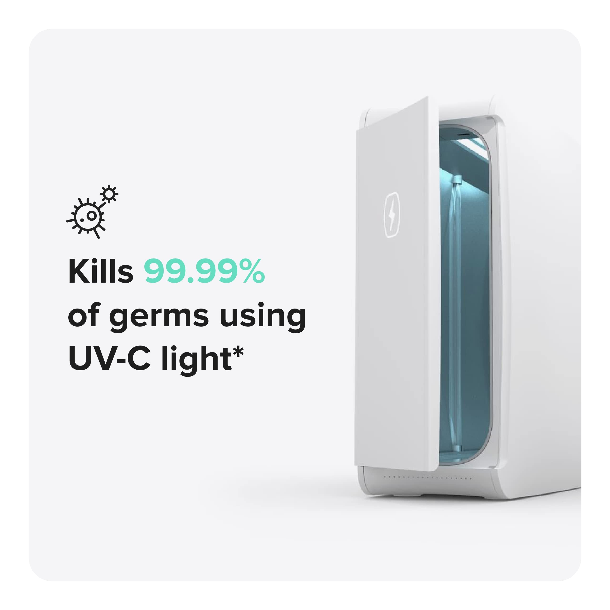 PhoneSoap XL UV Sanitizer & Charger | Large Capacity UV Light Sanitizing Box for Phones, Tablets, Baby Bottles | Kills 99.9% Germs on Toys, Remotes, Keys | Perfect for Home, Office, Nursery & Travel (Black)