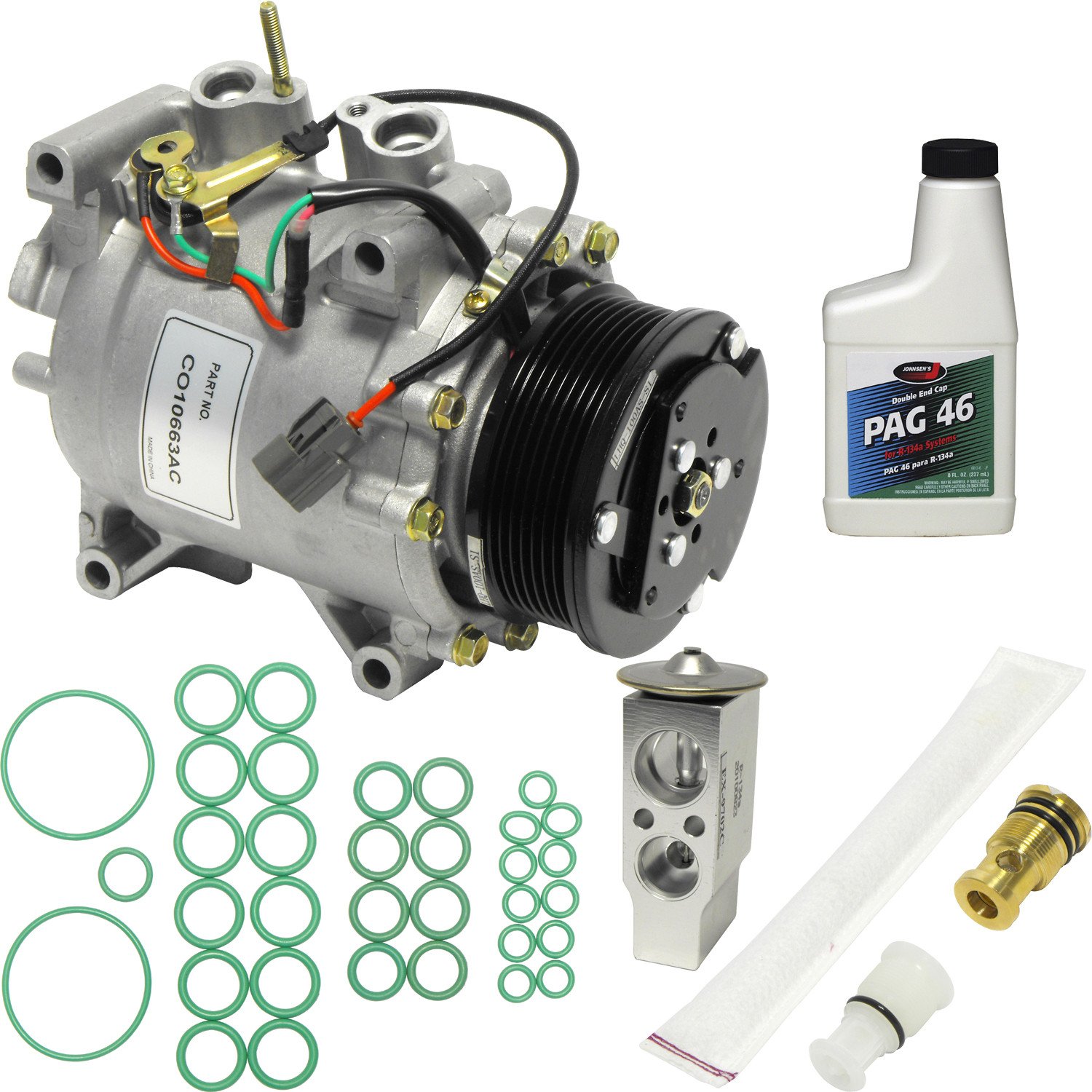 Universal KT 1031 Air Conditioner Compressor & Component Kit - Compatible with Most Vehicles for Home & Auto AC Repair