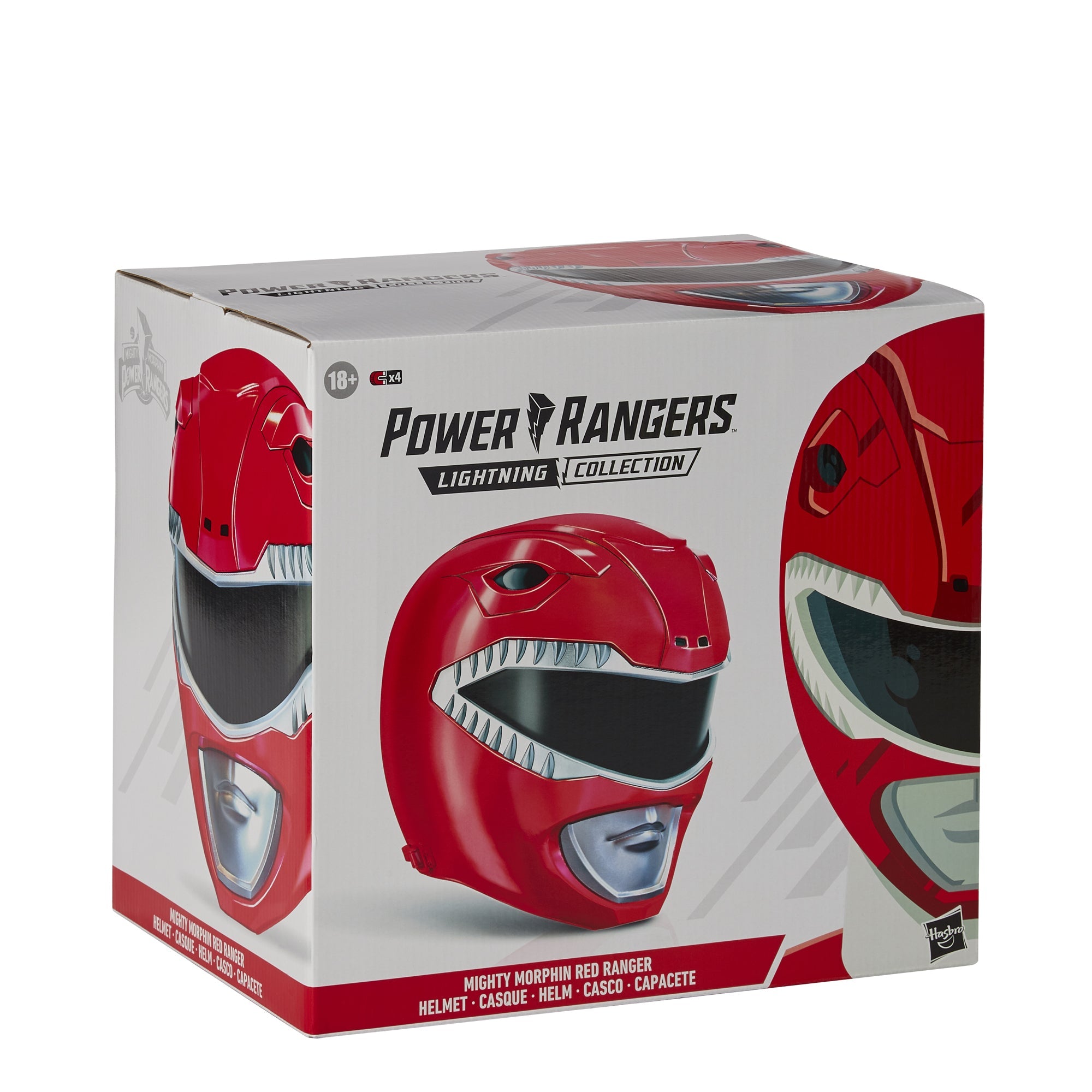Power Rangers: Lightning Collection Mighty Morphin Red Ranger Helmet - Premium Collectible Cosplay & Display Piece for Fans & Halloween Costumes