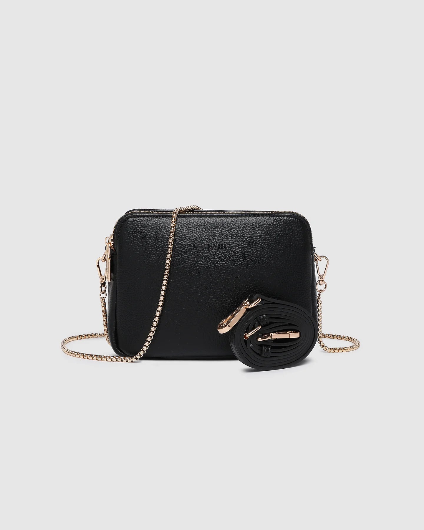 Louenhide Elle Crossbody Bag for Women - Stylish & Durable Black Leather Purse - Perfect for Work, Travel & Everyday Use