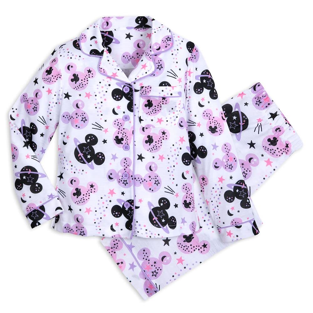 Disney Mickey Mouse Icon Pajamas for Girls - Soft Cotton Sleepwear for Kids, Cute Cartoon Character Pajama Set - Perfect for Bedtime, Sleepovers & Family Movie Nights