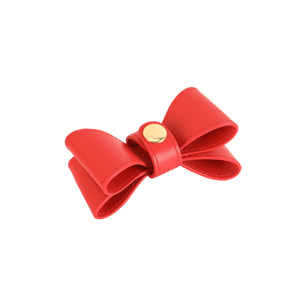 Stylish Red Leather Cat Bow Tie - Adjustable & Comfortable Pet Accessory for Special Occasions & Photos