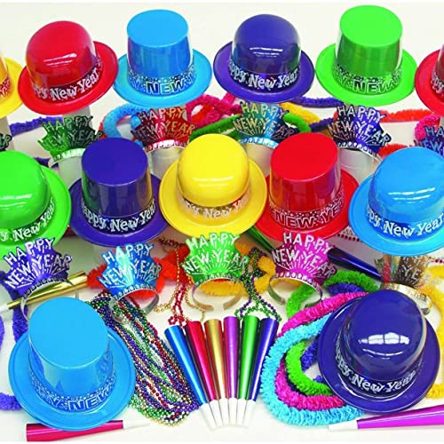 PMU New Year’s Eve Party Supplies - 300-Piece Multicolor Showboat Party Decorations Kit for Festive Celebrations, Ball Drops & Countdown Events
