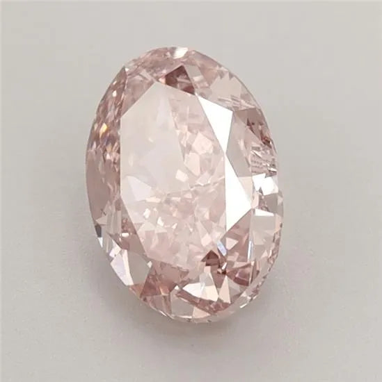 1.37ct Oval Lab Grown Diamond - Fancy Intense Brownish Pink Color, VS1 Clarity, IGI Certified - Perfect for Engagement Rings & Luxury Jewelry