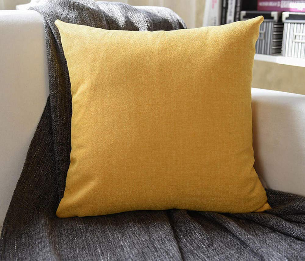 QWE Washable Solid Color Pillow - Multi-Use Lumbar Support for Sofa, Office Chair, Car Seat & Bed (45x45cm) | Comfortable Backrest & Waist Cushion for Sleeping, Working & Traveling