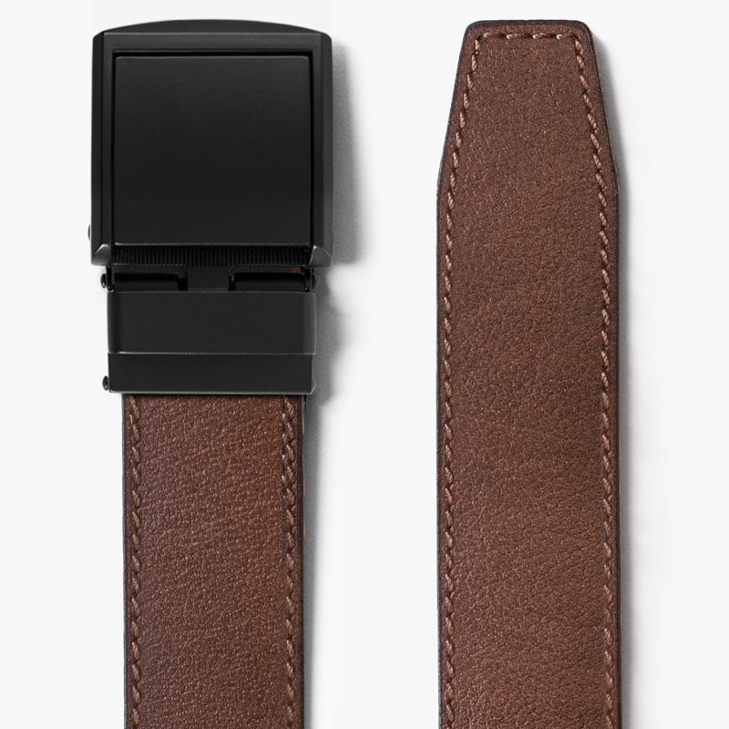 Premium Full Grain Leather Belt for Men - Wide Brown Genuine Leather Belt - Durable & Stylish for Casual, Business & Formal Wear