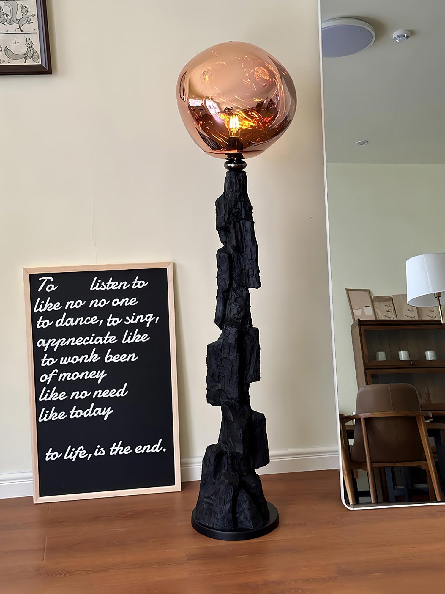 Modern Charcoal Lava Floor Lamp - 60