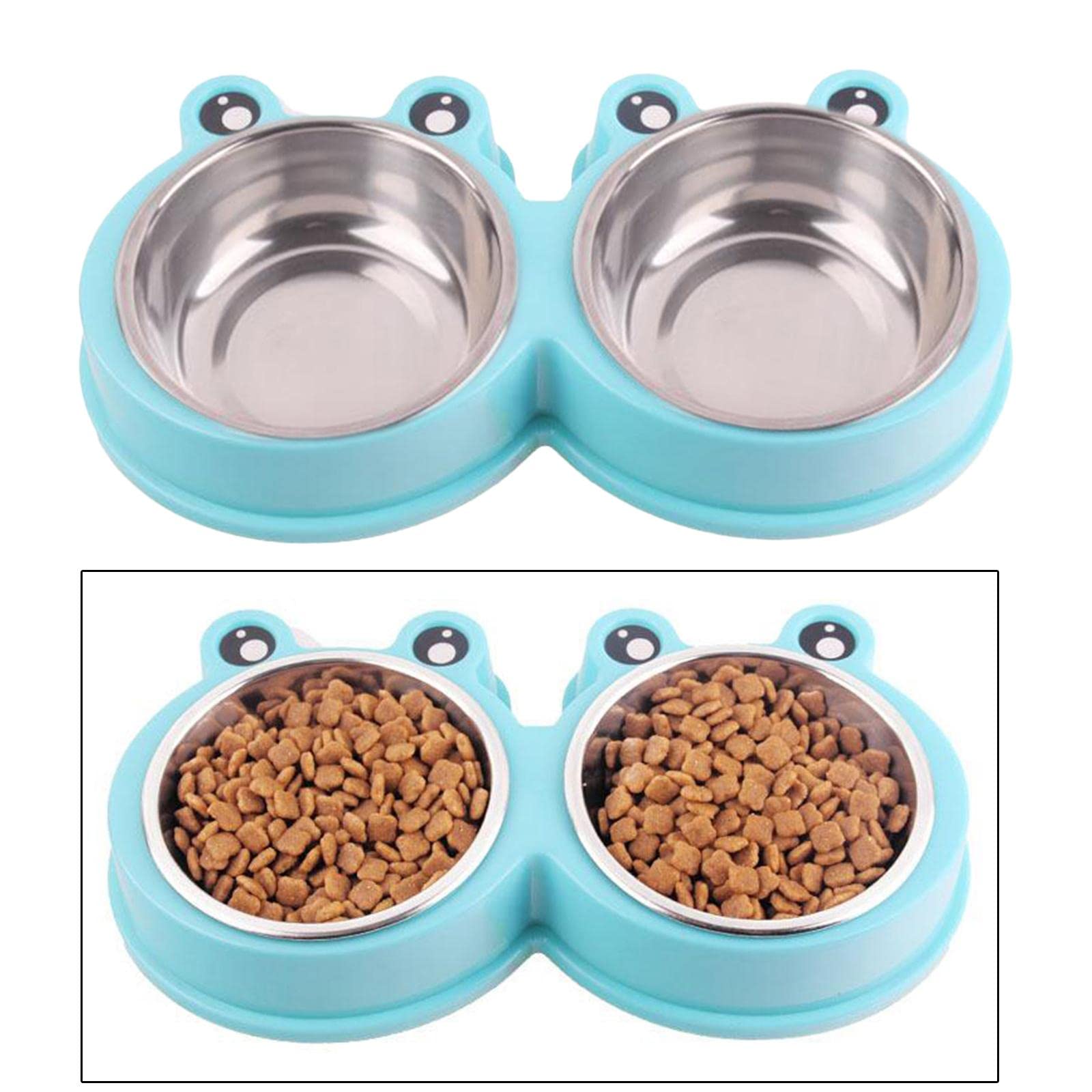 Elevated Pet Food Bowl Stand for Dogs & Cats - Blue, Perfect for Feeding & Snacks