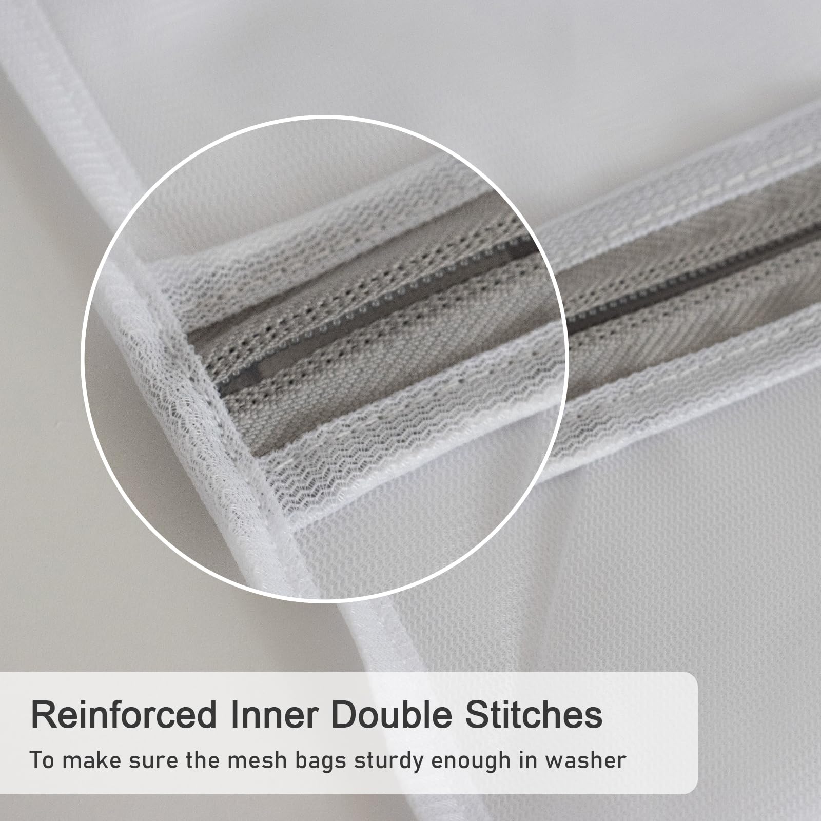 Polecasa Premium Fine Mesh Laundry Bags with Sturdy Zipper - 3 Pack Medium Durable Wash Bags for Delicates (12x16 Inches) - Protect Bras, Lingerie & Sweaters in Washing Machine - Perfect for Travel, Gym & Baby Clothes Care