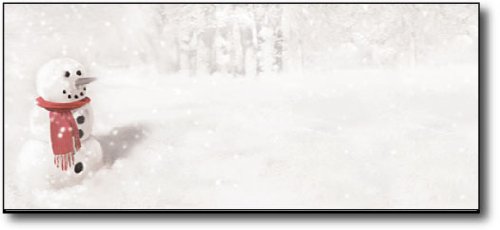 Red Scarf Snowman Holiday Envelopes - Set of 80 Christmas Cards for Festive Greetings & Gift Cards