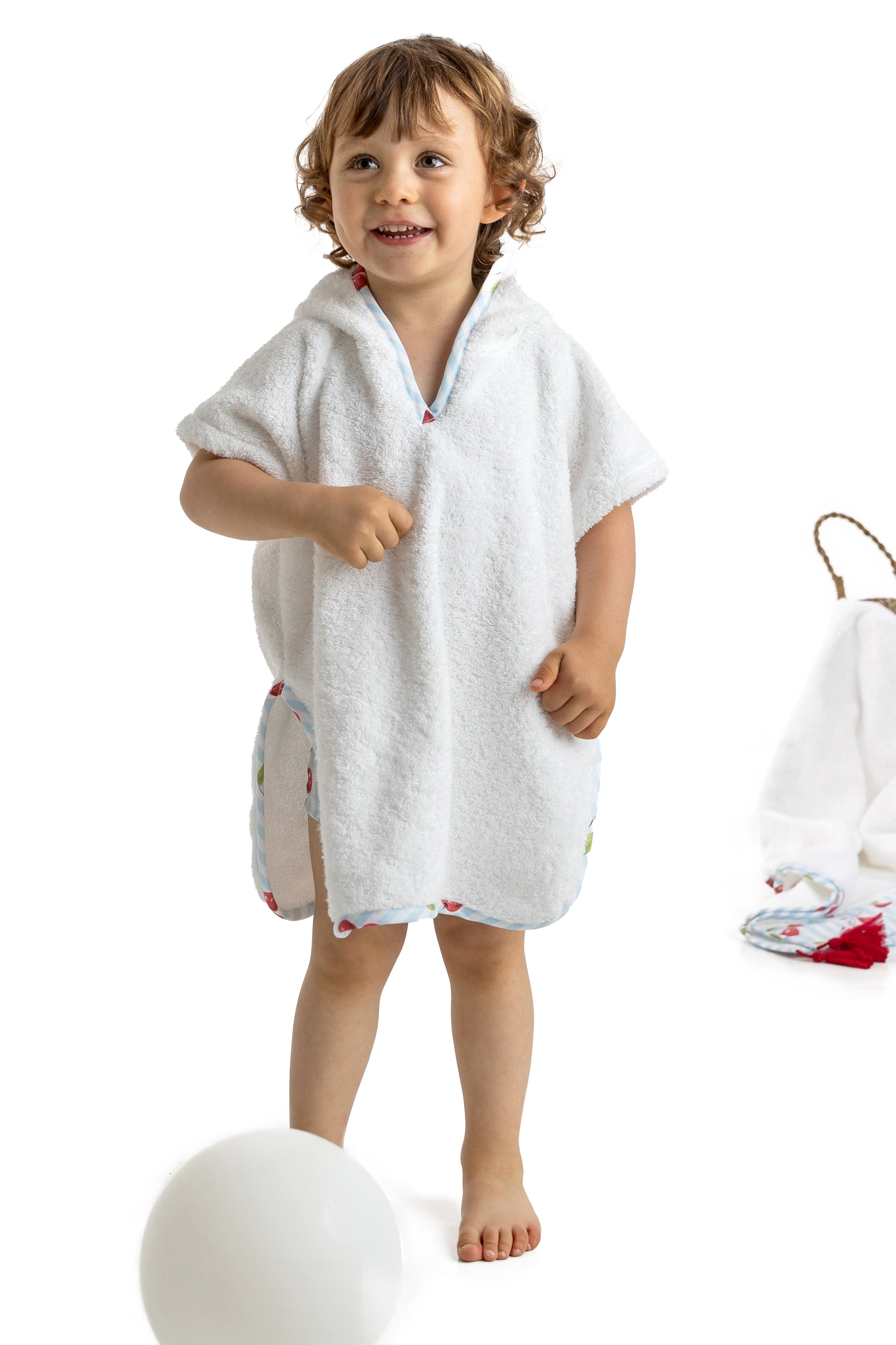 CHERRIES Beach Poncho for Women - Lightweight Quick Dry Swim Cover Up - Perfect for Beach, Pool, Vacation & Summer Outings