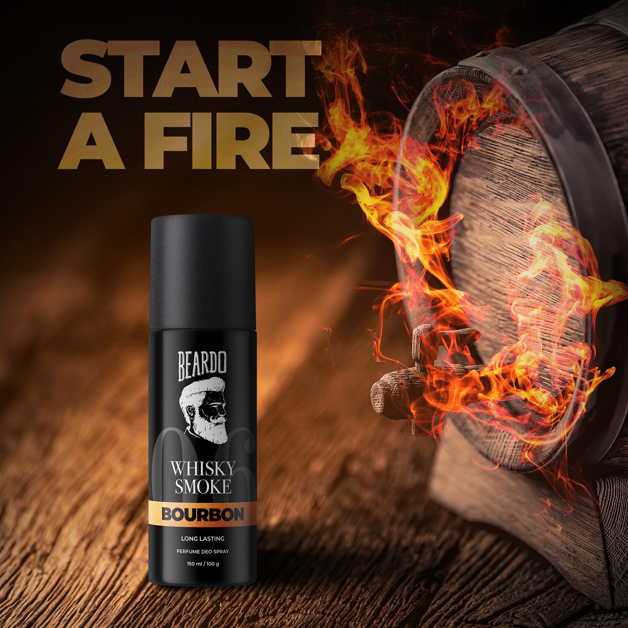 Beardo Glory & Whisky Smoke Bourbon Cologne Body Spray Set of 2 - Long Lasting Fougere Aromatic Deodorant for Men - Perfect Gift for Brother & Friends - Ideal for Date Night, Office & Special Occasions