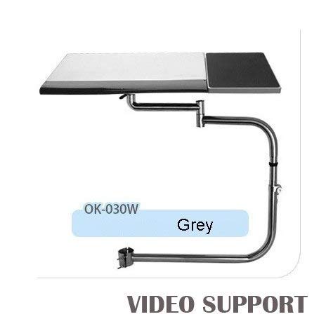 Ergonomic Keyboard Stand with Laptop & Tablet Holder - Adjustable Mouse Mount for Workstation, Office & Video Gaming (Silver) | Perfect for Home Office Setup & PC Gaming Stations