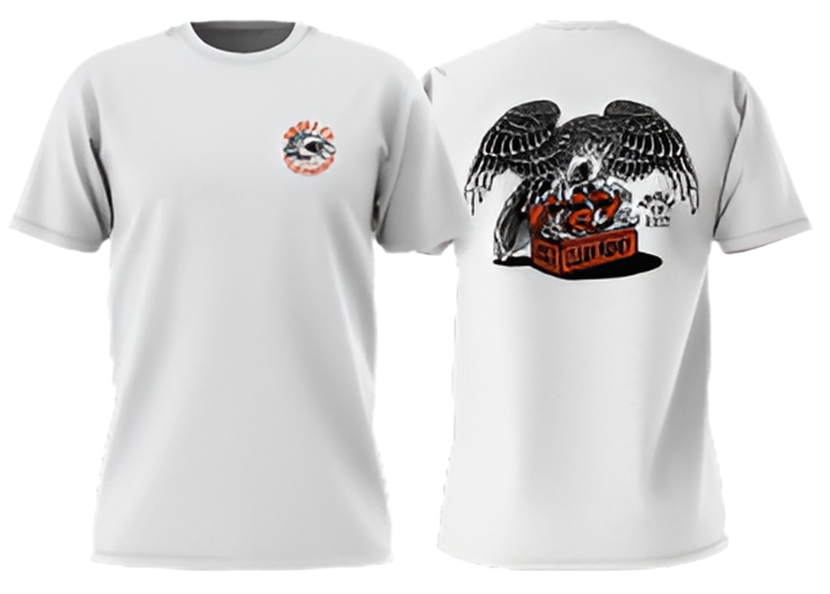 DHCM Eagle Eye Graphic T-Shirt for Men - White Cotton Tee - Casual Streetwear for Everyday Wear & Urban Fashion