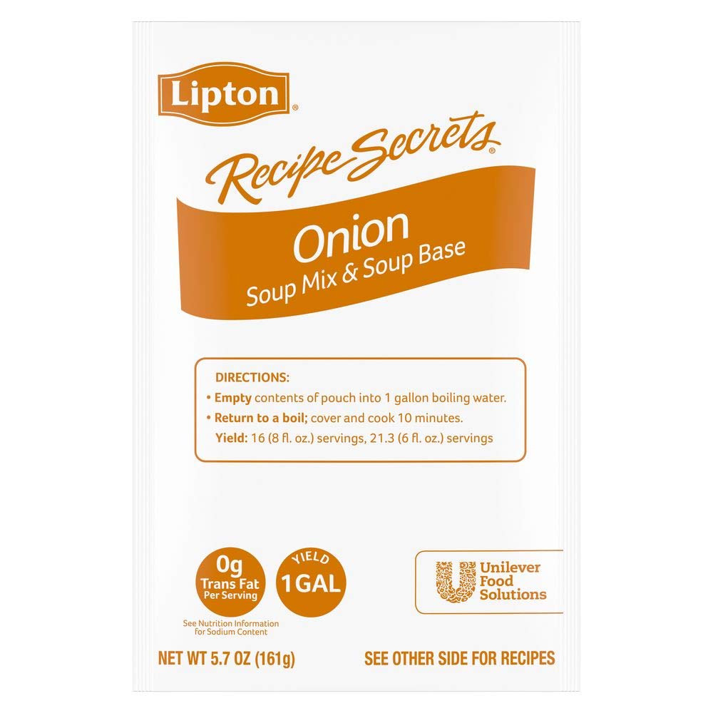 Lipton Onion Soup Mix 5.7 oz (Pack of 12) - 0g Trans Fat, Gluten Free, All Natural Seasoning for Soups, Dips & Recipes - Perfect for Cooking, Baking & Party Appetizers