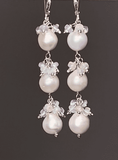 Exquisite Sterling Silver Pearl & Ethiopian Opal Long Dangle Earrings for Women - Elegant Boho Jewelry for Parties, Weddings & Special Occasions
