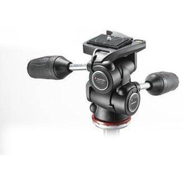 Manfrotto Adapto 3-Way Pan-Tilt Tripod Head with RC2 Quick Release Plate - Perfect for Photography, Videography & Travel Shooting