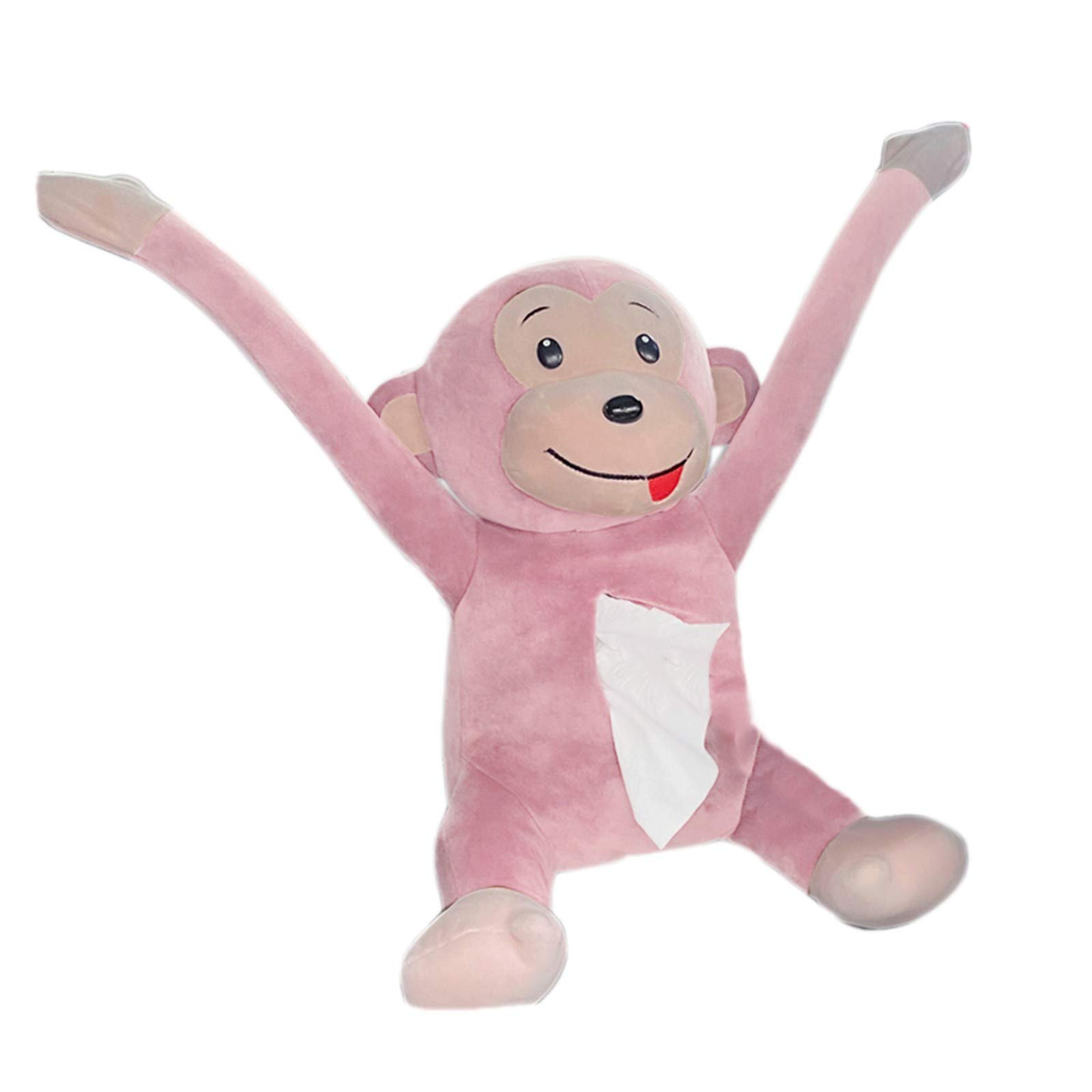 Ostpain Monkey Tissue Cartoon Box Case - Cute Pink Monkey Tissue Holder for Home & Office Organization | Perfect for Living Room, Bedroom, Bathroom, and Kids Room Decor
