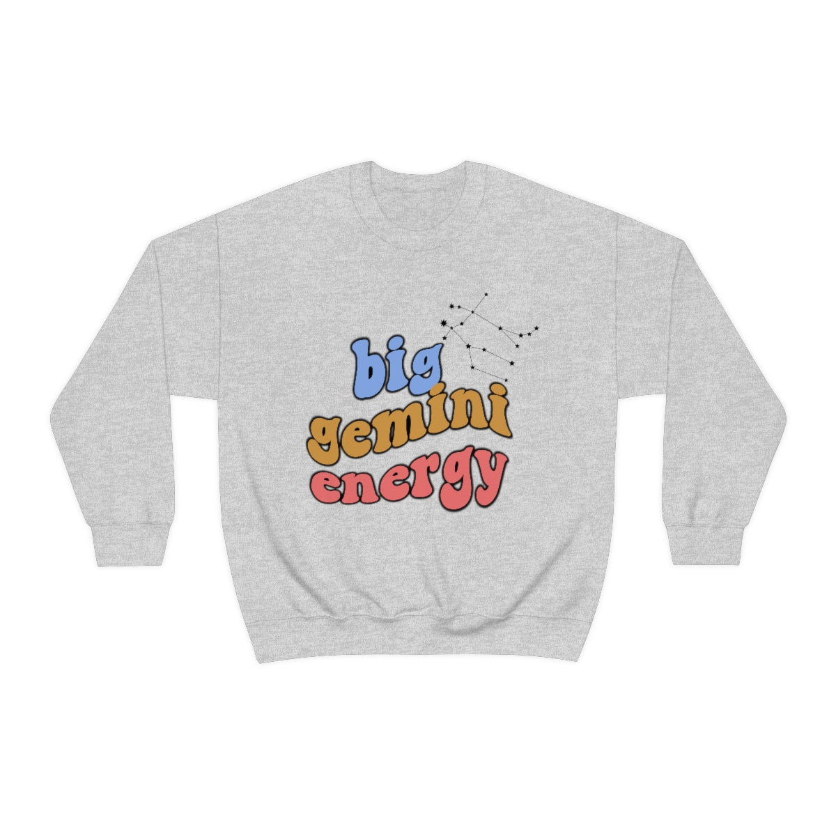 Gemini Sweatshirt - Big Gemini Energy Hoodie | Perfect Gift for Gemini & Astrology Lovers | Birthday, Zodiac Party & Casual Wear