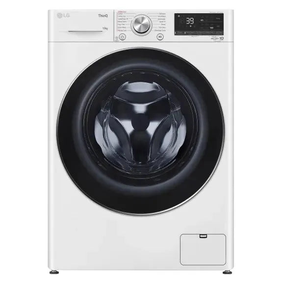LG 10kg Front Load Washing Machine with Smart Inverter Technology - Energy Efficient, Quiet Operation - Perfect for Apartments & Small Laundry Rooms (White)