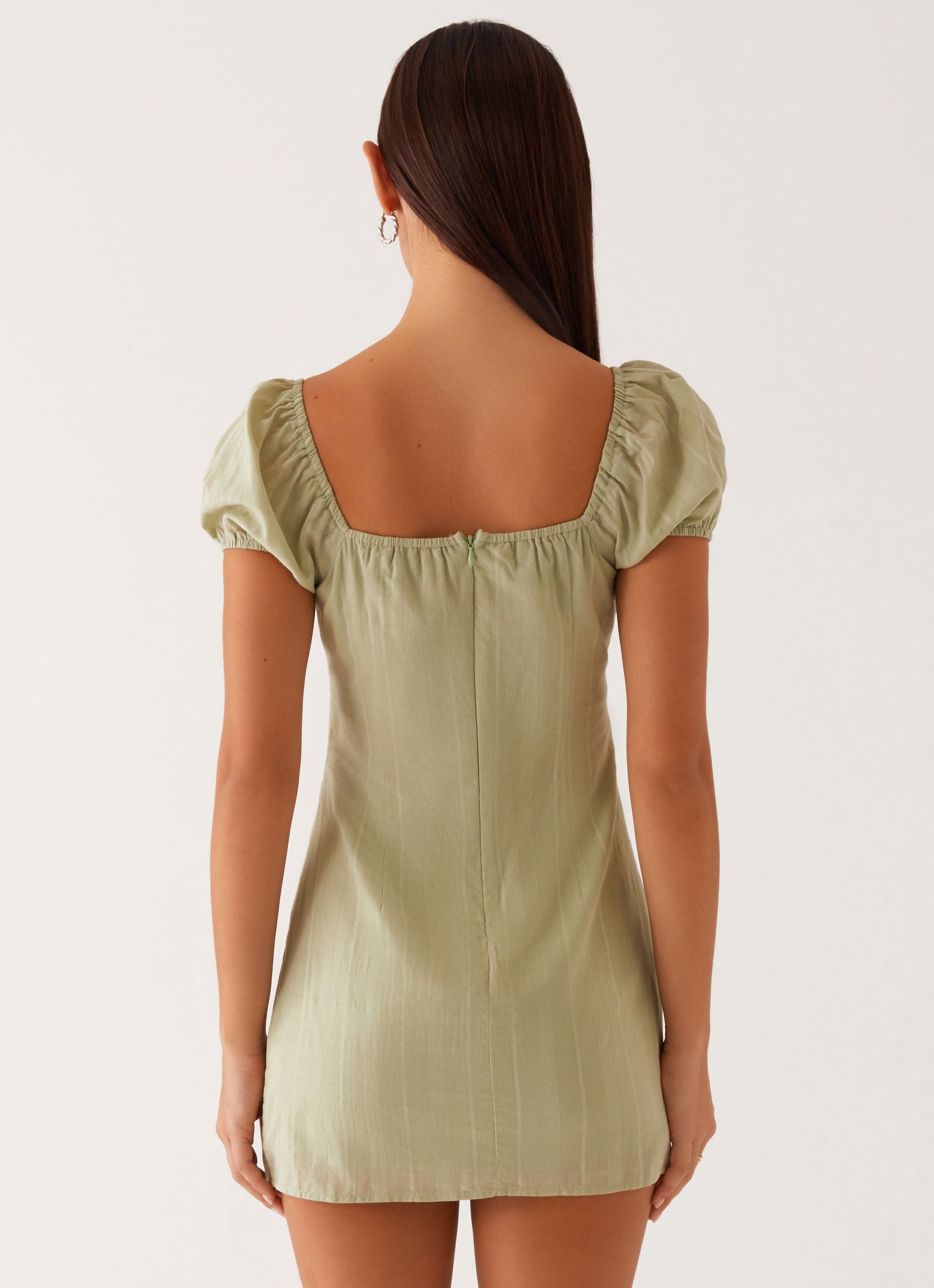 Fran Mini Dress in Pastel Green | Flowy Summer Dress for Women | Perfect for Beach, Brunch & Date Nights