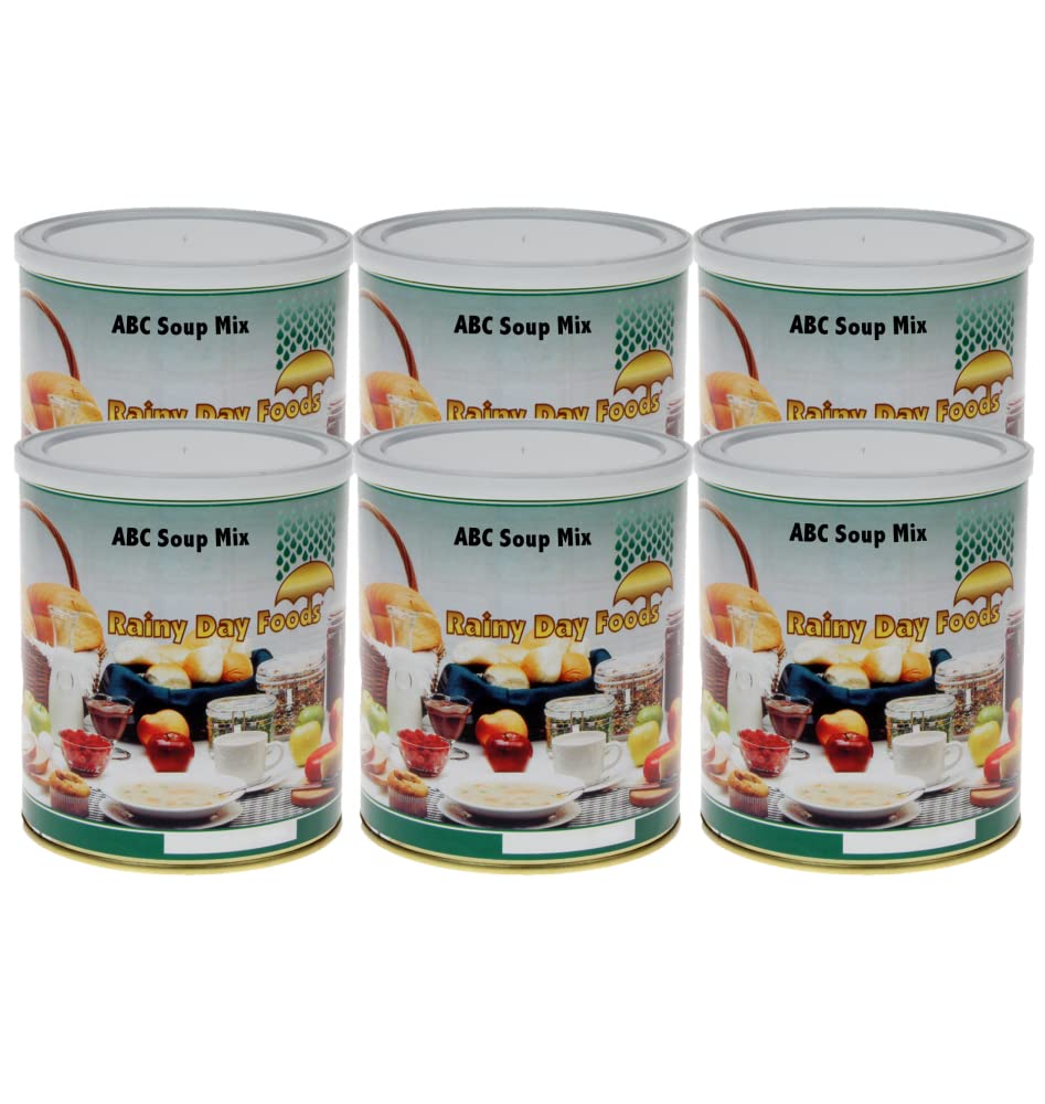 Rainy Day Foods ABC Soup Mix 84 oz (Case of 6) - 251 Servings | Emergency Food Supply, Camping & Survival Essentials | Long Shelf Life for Preppers & Outdoor Adventures