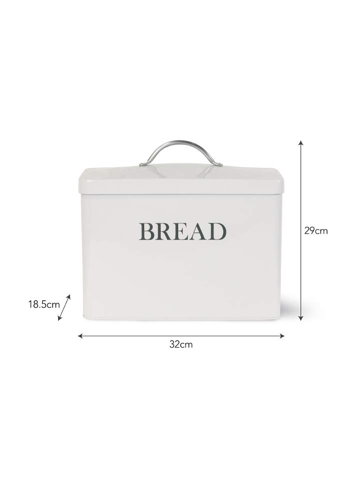 Original Bread Bin for Kitchen Storage - Powder Coated Steel Bread Box | 11.4