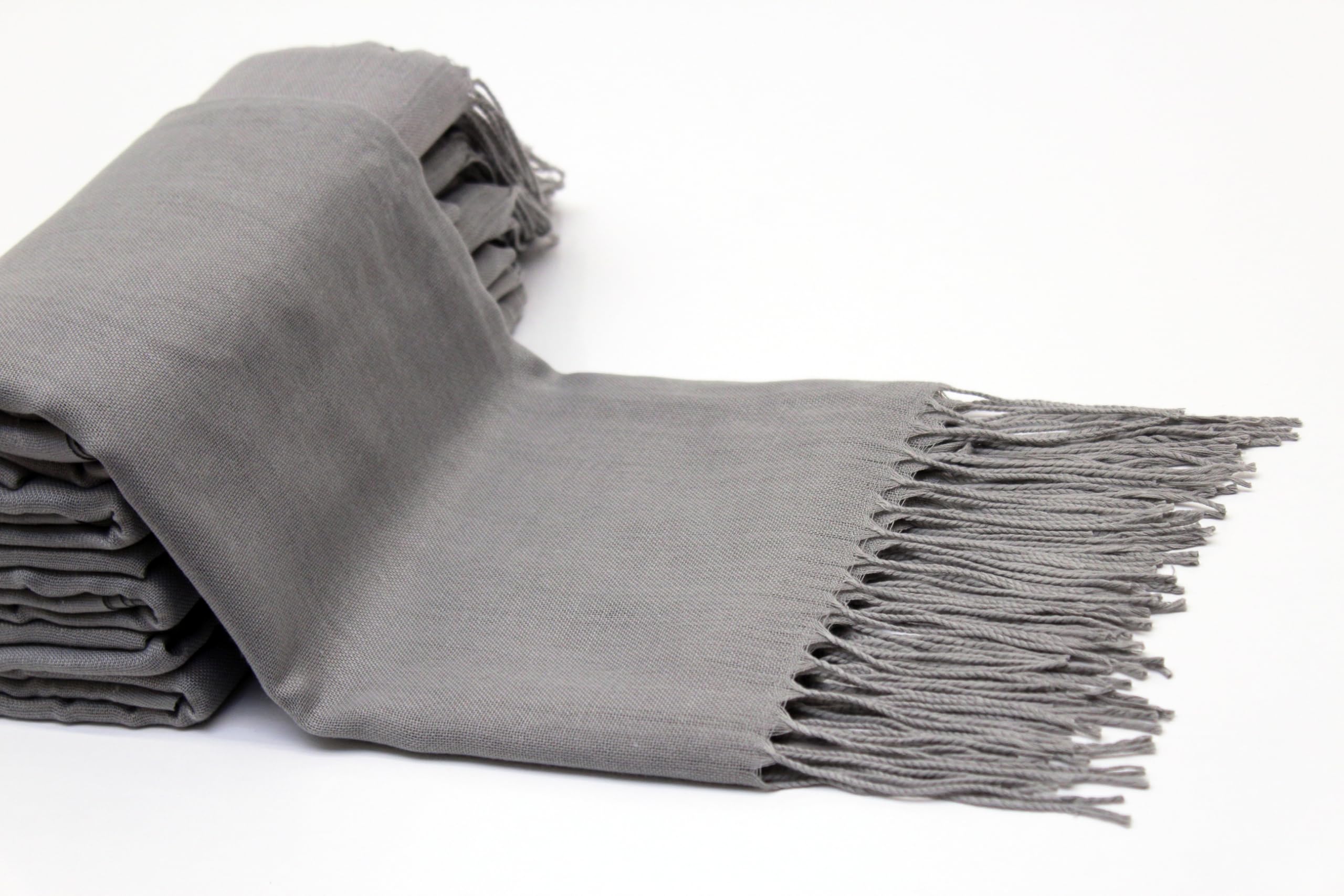 25 Pcs Soft Pashmina Shawl for Women - Personalized Luxury Scarf for Evening Dresses, Weddings & Bridesmaid Gifts (Gray) | Perfect for Wedding Favors, Guest Gifts & Special Occasions