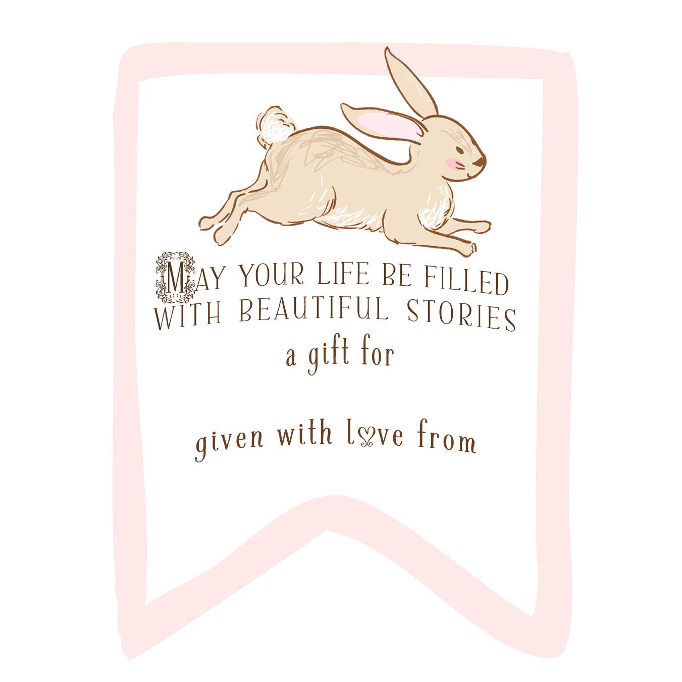 Personalized Bunny Bookplates for Baby Girl - Self Adhesive Custom Labels for Children's Books (Set of 10) - Perfect for Nursery Decor, Baby Shower Gifts & Kids' Book Organization