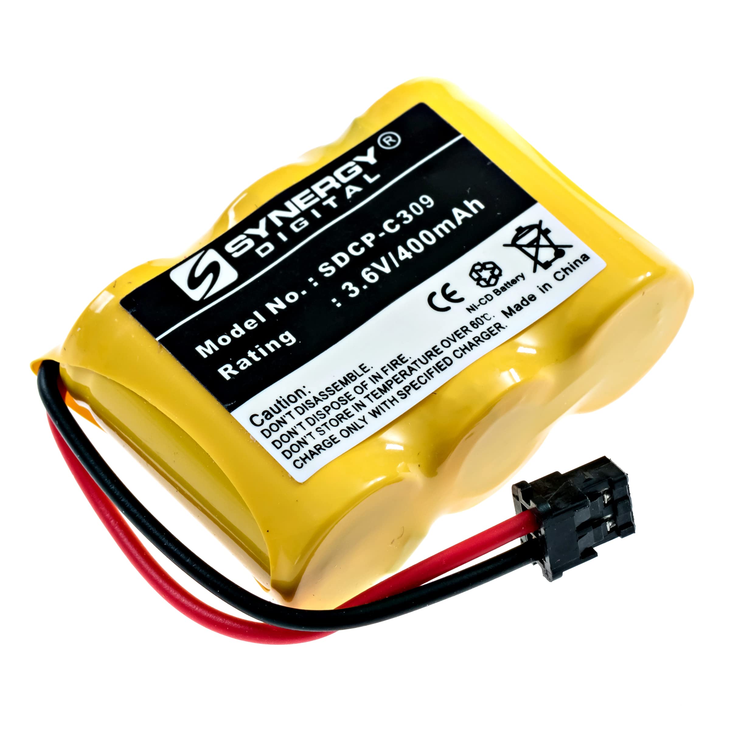 Synergy Digital Cordless Phone Replacement Batteries - 4-Pack 400mAh 3.6V Ni-MH Battery for Panasonic KX-TC1200ALF Cordless Phones | Long-Lasting Hi-Capacity Power | Perfect for Home & Office Communication