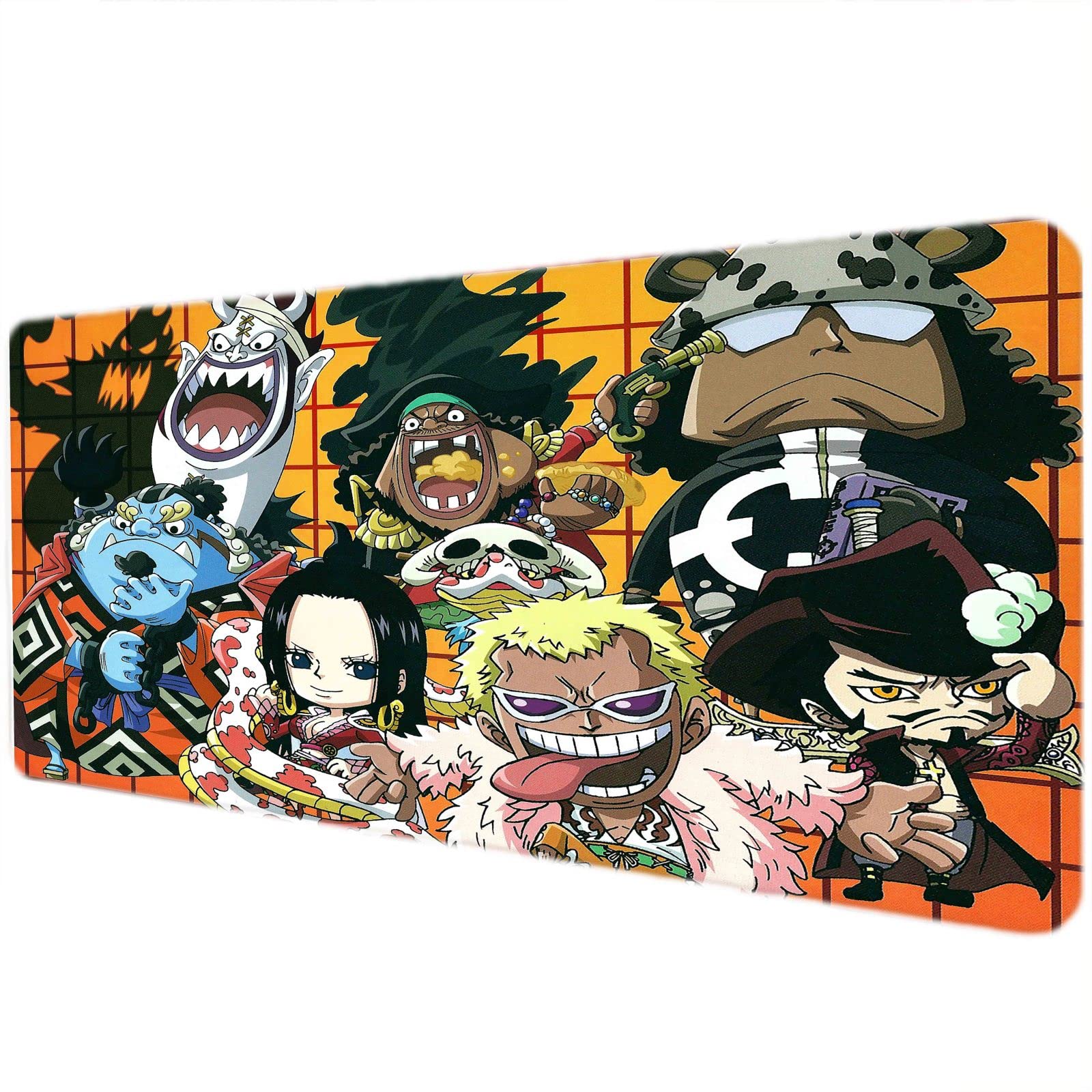 One Piece Anime Gaming Mouse Pad - Large Extended Non-Slip Rubber Keyboard and Mouse Mat for PC, Laptop, Office (15.7x35.4 Inch) - Perfect for Gaming Setups, Workstations, and Anime Fans