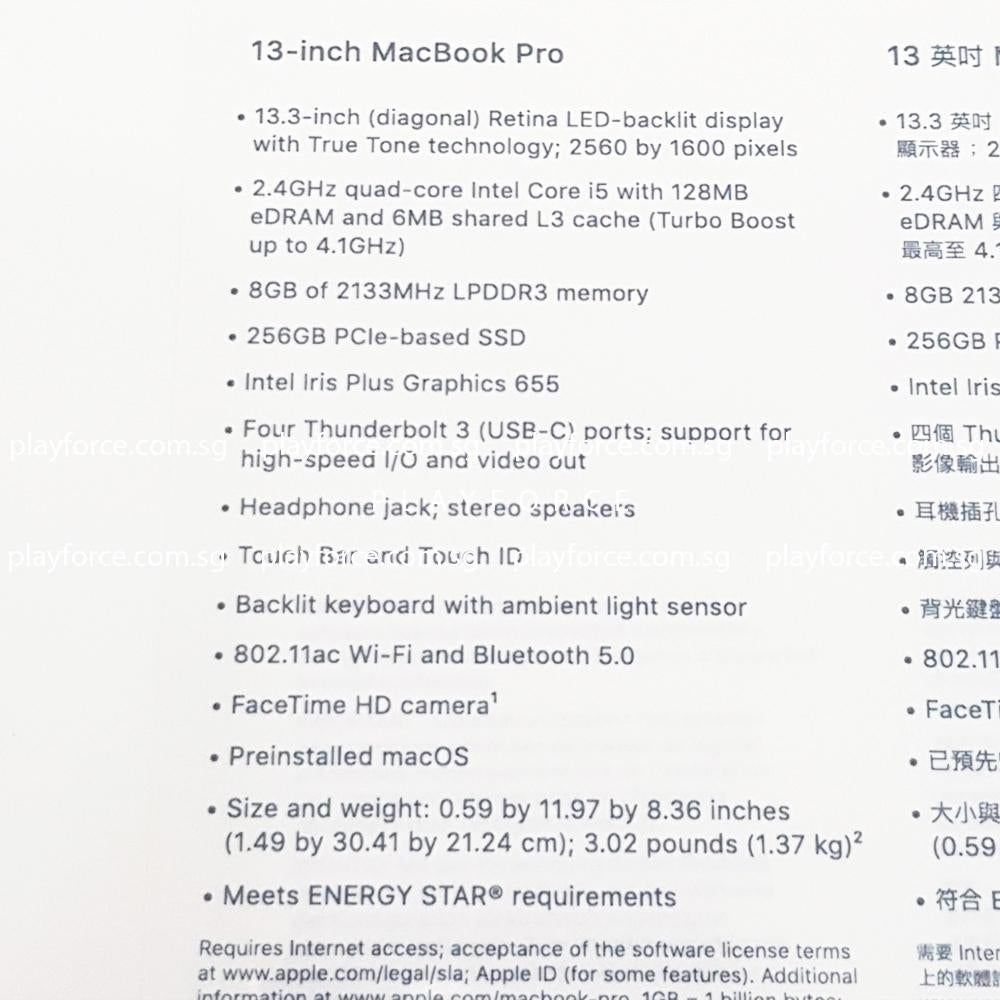 Apple MacBook Pro 13-inch (2019) - 256GB SSD, 4 Thunderbolt Ports, Space Gray - Brand New with AppleCare+ - Perfect for Business, College & Creative Professionals