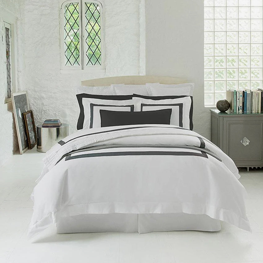 Sferra Orlo Flat Sheet - Luxury 100% Egyptian Cotton Bed Sheet Set for Hotel & Home Use - Soft & Breathable for Ultimate Comfort