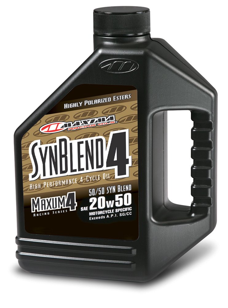 Maxima Racing Oils 359128B-3PK Synthetic Blend 20W50 Motorcycle Engine Oil - 1 Gallon Bottle, 3-Pack for High-Performance Bikes, Cruisers & Off-Road Motorcycles