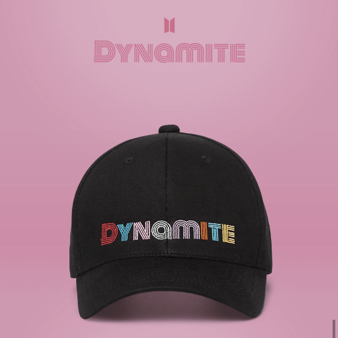 BTS Official Dynamite Ball Cap - Kpop Merchandise & Fan Gift - Perfect for Concerts, Parties, and Casual Wear