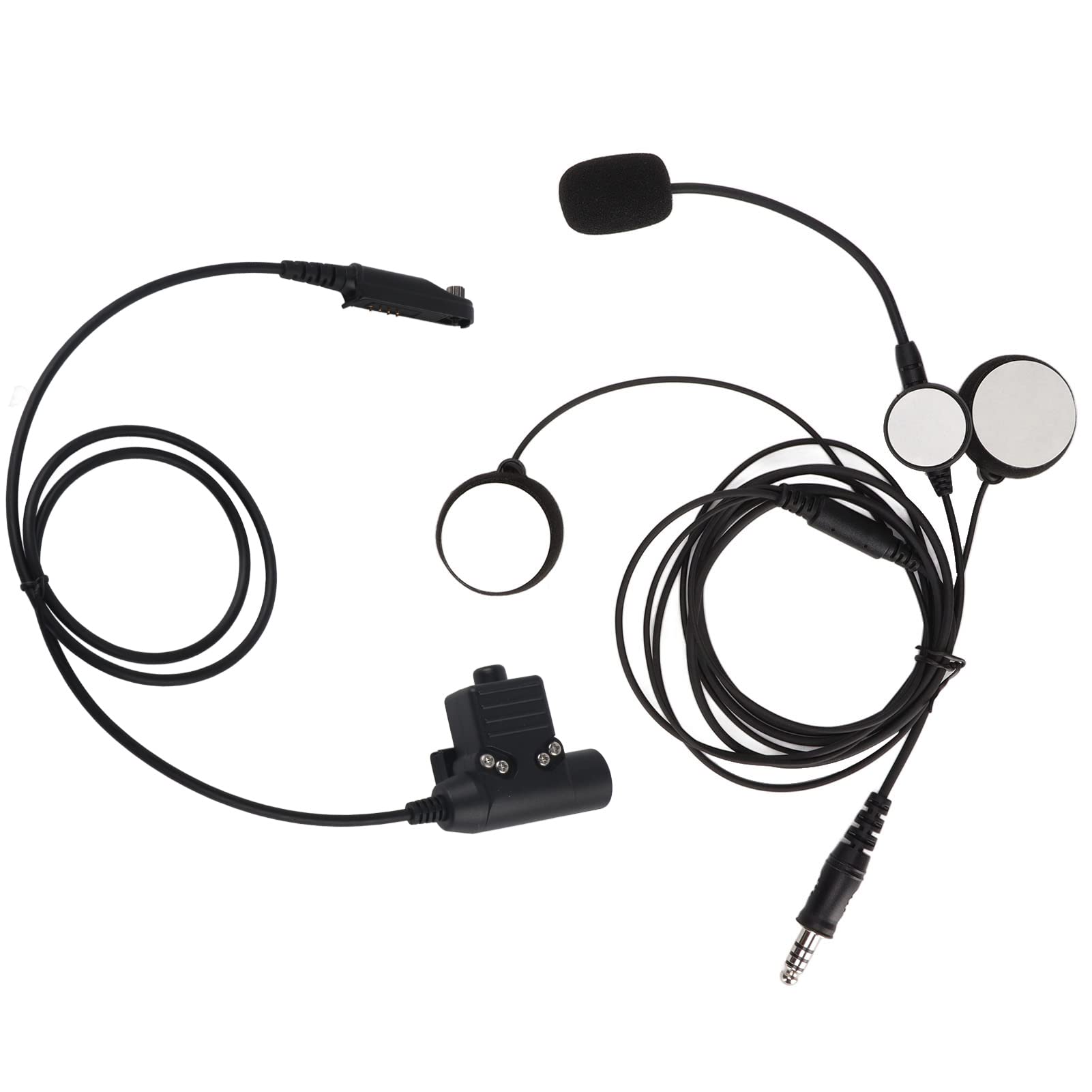 Motorcycle Helmet Headset with U94 PTT - Noise Cancelling Microphone for Baofeng UV-9R/UV-9R Plus/UV-XR/BF-9700 - Bluetooth Intercom for Outdoor Sports & Adventure Riding