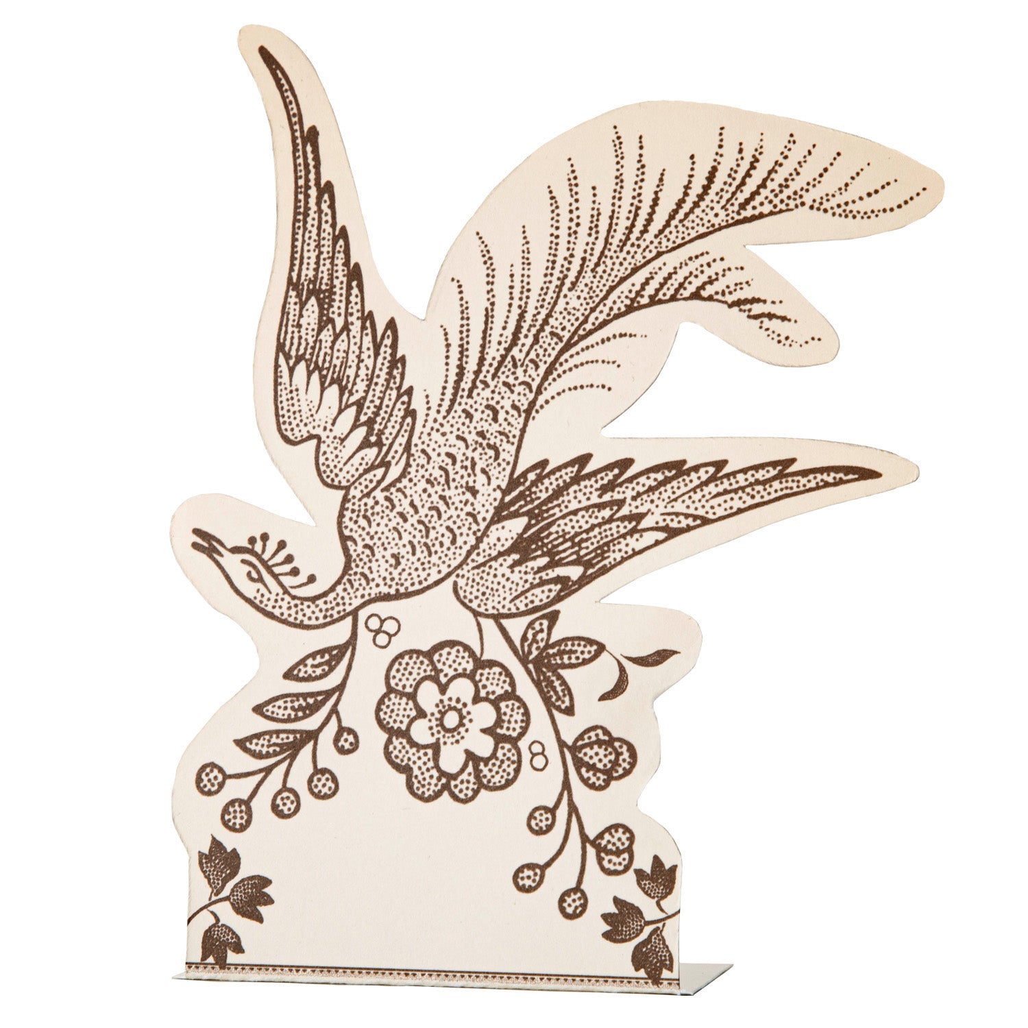 Elegant Brown Asiatic Pheasant Place Cards for Weddings, Parties & Events - Premium Name Card Holders for Table Settings