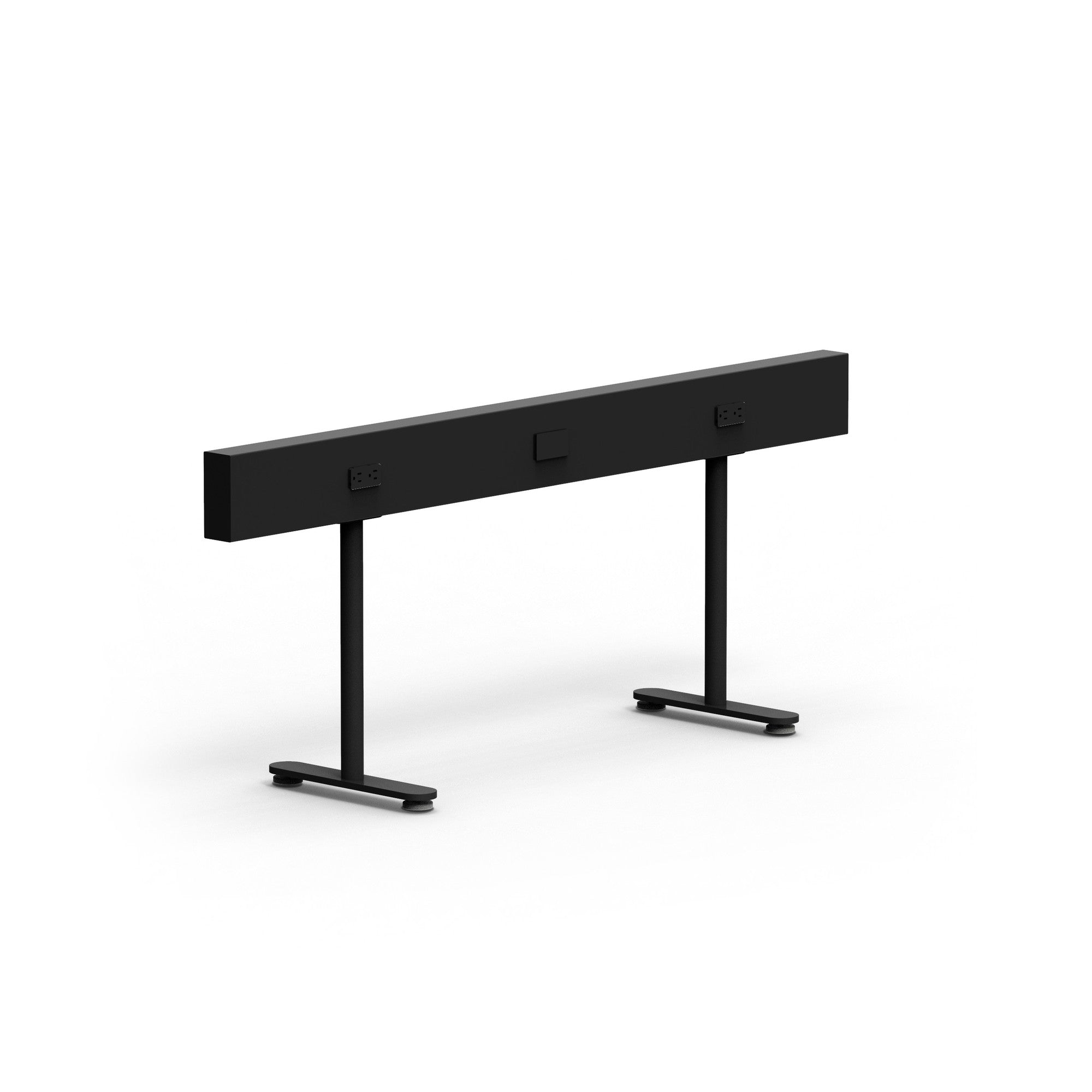 Boom Power Rail with Round Legs - Heavy Duty Metal Support for DIY Furniture, Shelving, and Industrial Use - Perfect for Home, Office, and Workshop Projects